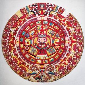 Rekonstruktion des Sonnenkalenders von Aztec Aztec