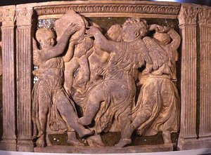 Post-Restaurations-Panel Nr. III vom Außenkanzel der Kathedrale von Prato