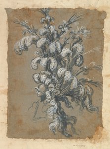 Entwurf für einen prächtigen Kopfschmuck mit Federn auf einem Helm, ca. 1620-56 von Baccio del Bianco