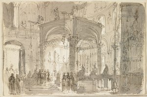 Ansicht eines Hochaltars, vielleicht in San Marco, Venedig