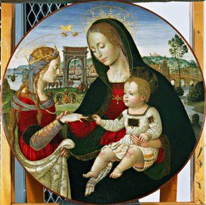 Die mystische Hochzeit der hl. Katharina, 1502-03 von Baldassarre Peruzzi