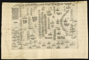 Die Schlacht von Lepanto am 7. Oktober 1571, 1571 von Balthasar Jenichen