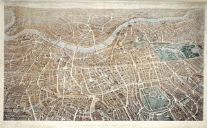 Ballonansicht von London, gesehen von Hampstead