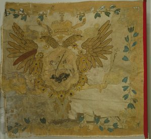 Sankt-Georgs-Flagge des Infanterieregiments zur Zeit von Anna Ioannovna