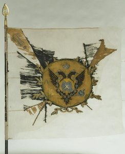 Sankt-Georgs-Flagge des Infanterieregiments zur Zeit von Katharina II., Mitte des 18. Jahrhunderts