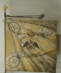Sankt Georgs-Flagge des Infanterieregiments zur Zeit von Nikolaus I., 1830-1840er