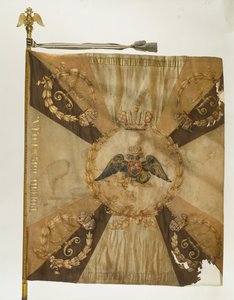 Sankt-Georgs-Flagge des Moskauer Infanterieregiments zur Zeit von Nikolaus I., 1830-1840er Jahre