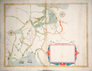 Zentralirland, Dublin nach Sligo, um 1600 von Baptista Boazio