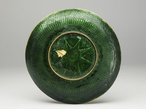 Schüssel mit Deckel, Untertasse und Löffel mit astrologischer Dekoration, frühes 19. Jh.