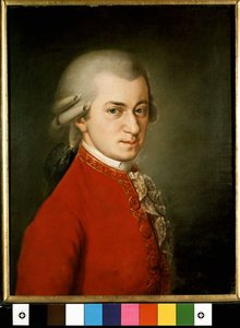Porträt von Wolfgang Amadeus Mozart (1756-1791) - Gemälde von Barbara Krafft