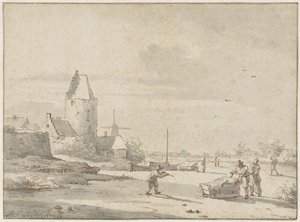 Winterlandschaft von Barend Cornelis Koekkoek (attributed to)