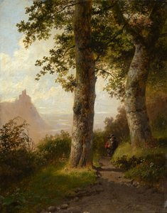 Bergwald am Morgen von Barend Cornelis Koekkoek