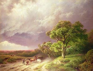 Der kommende Sturm von Barend Cornelis Koekkoek