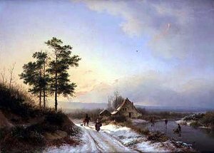 Winterlandschaft von Barend Cornelis Koekkoek