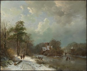 Winterlandschaft, Holland von Barend Cornelis Koekkoek