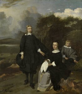Familie in einer Landschaft