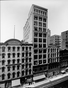 Clifton House, Thomas Church Gebäude und J. P. Atwater Gebäude, Chicago, Illinois, USA, ca. 1900 von Barnes and Crosby