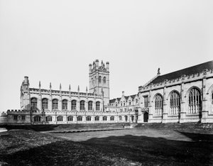 Hutchinson Hall, Mitchell Tower, Reynolds Club und Leon Mandel Assembly Hall an der University of Chicago, Chicago, Illinois, USA, ca. 1901 (s/w Foto)