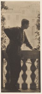 Selbstporträt / Adolf de Meyer auf dem Balkon des Palazzo Balbi-Valier, Venedig, Italien