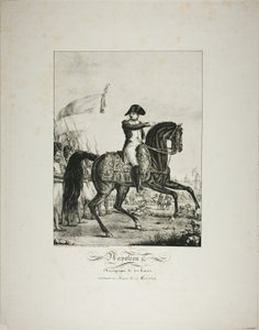 Napoleon begleitet von seinen guten Männern, Rückkehr nach Frankreich am 1. März 1815