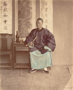 [Sitzende chinesische Frau mit Fächer], 1870er von Baron Raimund von Stillfried