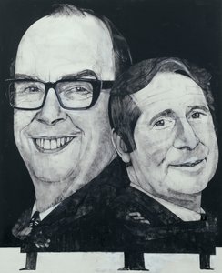 Porträt von Morecambe und Wise, Illustration für The Listener, 1970er