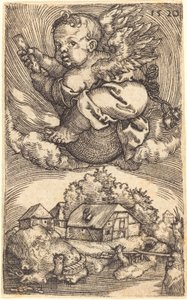 Genie auf einem in der Luft schwebenden Globus von Barthel Beham