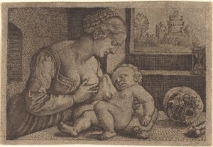 Madonna mit Schädel