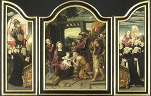 Triptychon mit der Anbetung der Könige