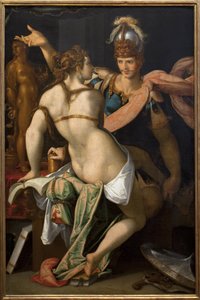 Odysseus und Circe. Gemälde von Bartholomeus Spranger (1546-1611), Öl auf Leinwand. von Bartholomaeus Spranger