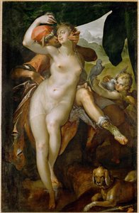 Venus und Adonis, um 1595 von Bartholomaeus Spranger