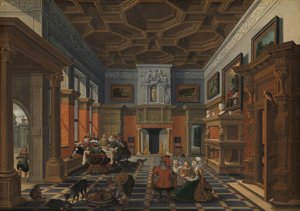 Interieur mit einer Gesellschaft von Bartholomeus van Bassen