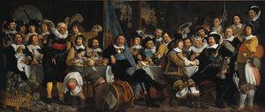 Die Feier des Friedens von Münster, 18. Juni 1648, im Hauptquartier der Armbrustschützen