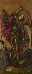 Der heilige Michael triumphiert über den Teufel, 1468 von Bartolomé Bermejo