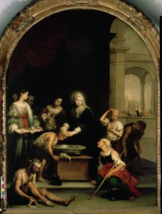 Die heilige Elisabeth von Ungarn pflegt die Kranken und Aussätzigen, ca. 1671-74 von Bartolomé Esteban Murillo
