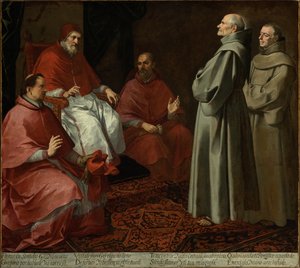 Der selige Giles vor Papst Gregor IX., ca. 1645-1646 von Bartolomé Esteban Murillo