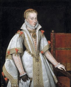 Porträt von Anna von Österreich 1549-1580, Königin von Spanien, 1616 von Bartolomé González y Serrano
