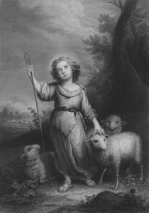 Der gute Hirte (Stich) von Bartolome Esteban (after) Murillo