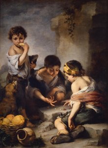 Buben beim Würfelspiel von Bartolomé Esteban Murillo