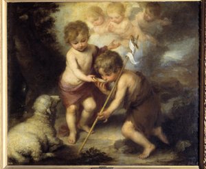 Kinder in der Muschel. Gemälde von Bartolomé Murillo (1618-1682) von Bartolomé Esteban Murillo