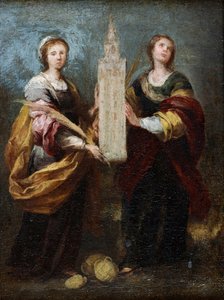 Darstellung der heiligen Justa und Rufina (3. Jahrhundert)