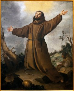 Der heilige Franz von Assisi (1181-1226) empfängt die Stigmata