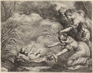 Die Auffindung des Moses von Bartolomeo Biscaino