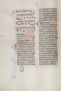 Missale: Fol. 112v: enthält einige Musikstücke als Teil der Palmsonntagsliturgie, 1469 von Bartolomeo Caporali