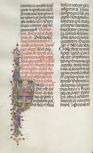 Missale: Fol. 116: Heiliger Matthäus mit Engel, 1469