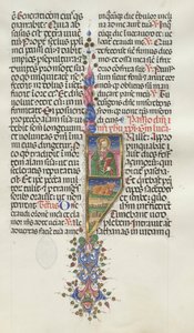Missale: Fol. 131: Heiliger Lukas mit Stier, 1469 von Bartolomeo Caporali