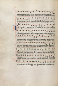 Missale: Fol. 157v: Musik für Exultet, 1469 von Bartolomeo Caporali