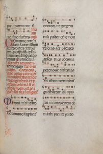 Missale: Fol. 181: Musik für verschiedene gewöhnliche Gebete, 1469