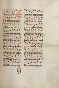 Missale: Fol. 189: Musik für verschiedene Gebete von Bartolomeo Caporali