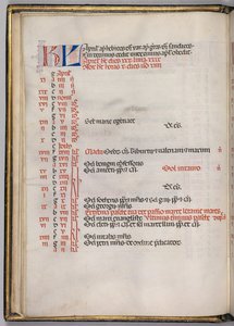 Missale: Fol. 4v: April Kalenderseite, 1469 von Bartolomeo Caporali